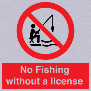 No Fishing without a license
